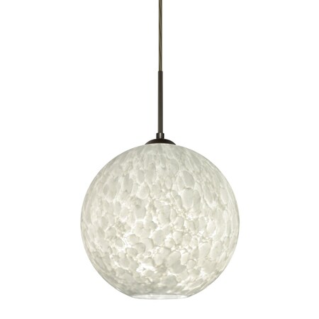 Besa Lighting Coco 12 Pendant, Carrera, Bronze Finish, 1x60W Incandescent 1JT-COCO1219-BR